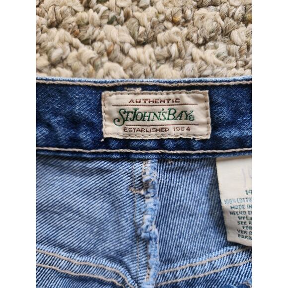 St. John's Bay Size 14 100% Cotton Denim Pencil Maxi Skirt - Picture 8 of 9